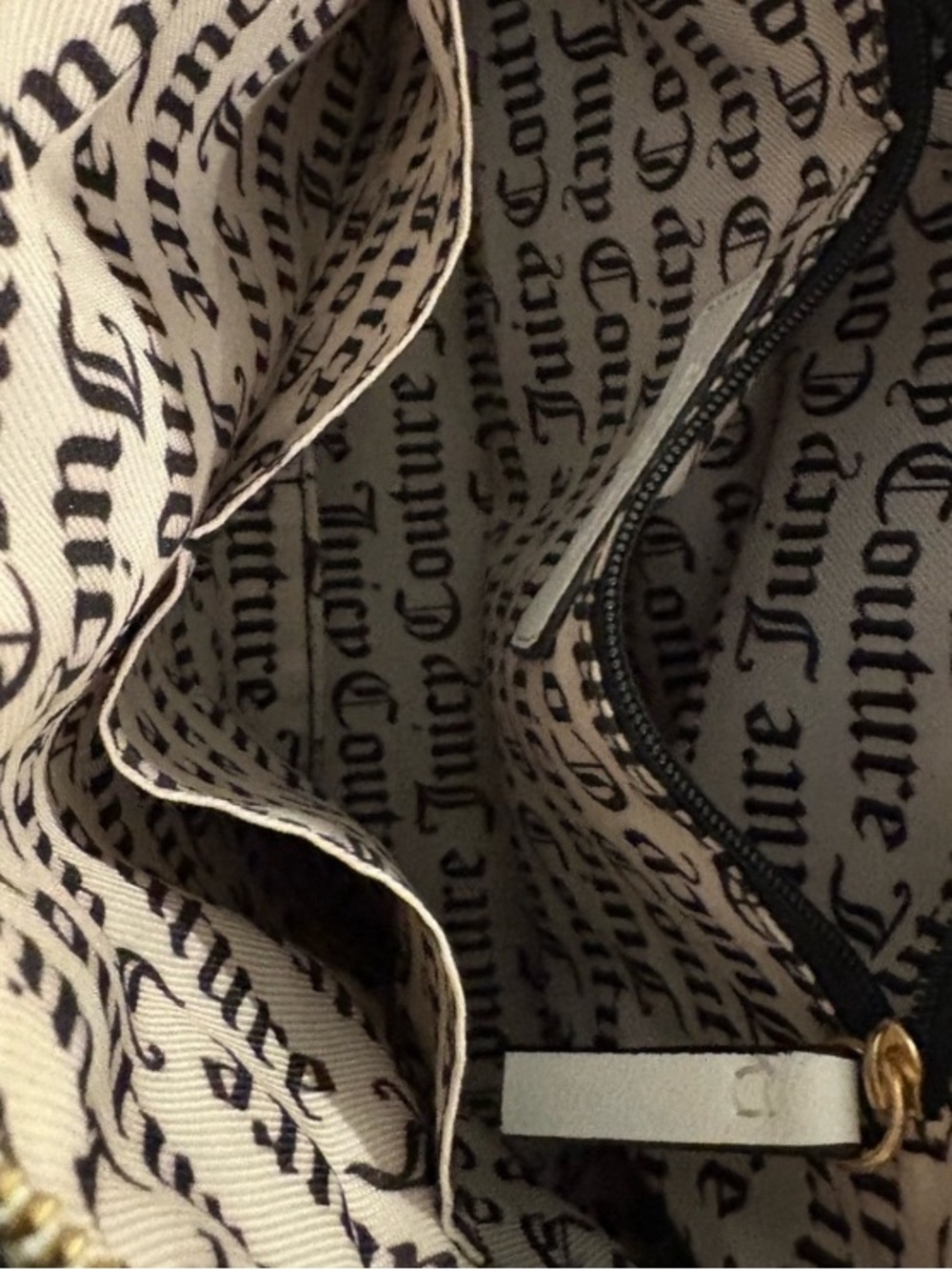 Juicy Couture light blue denim and white Dome Satchel with Heart Charm - Picture 9 of 11